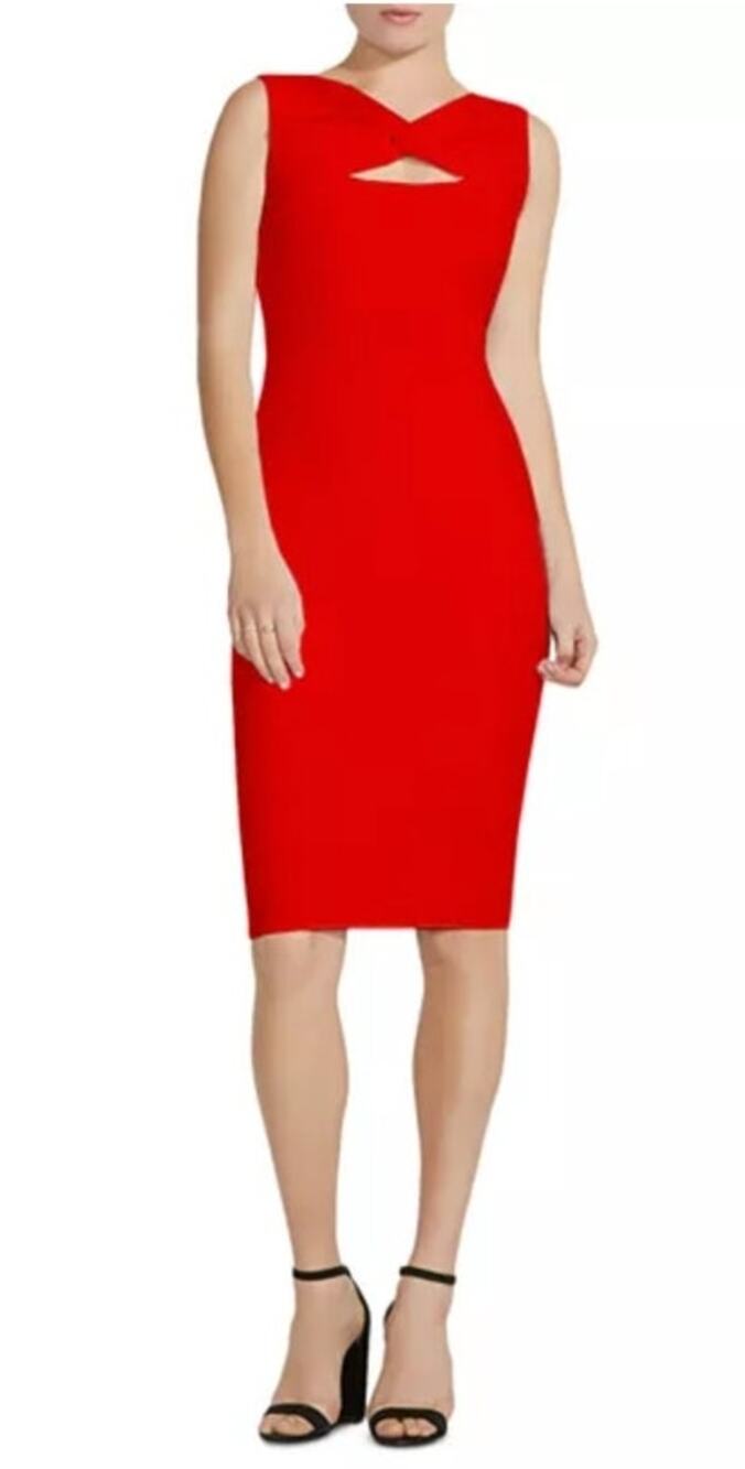 Bailey 44 Duma Twist Ponte Dress Red S NWT Cocktail Bodycon Evening Party USA